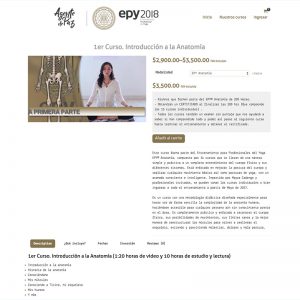 Vista Sitio Web Curso EPY